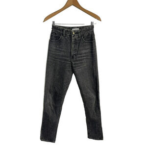 Guess Vintage 90s Jeans 27 High Rise Straight Black Triangle Logo Marciano